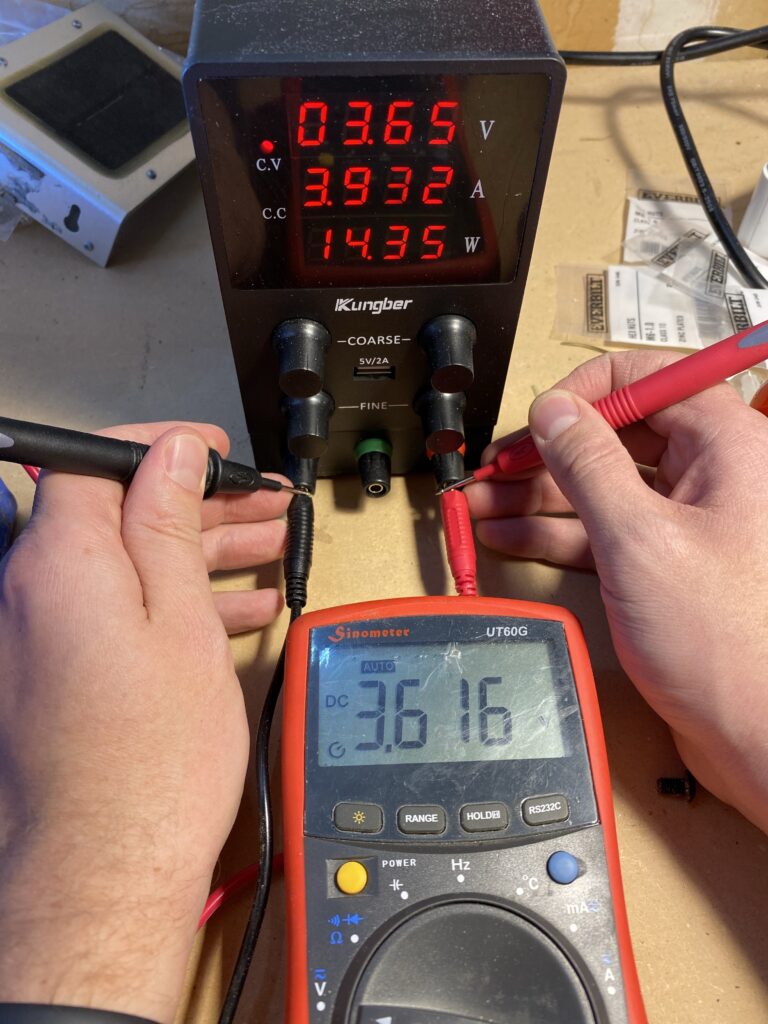 verifying DC power supply output voltage