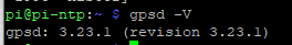screenshot showing gpsd version 3.23.1