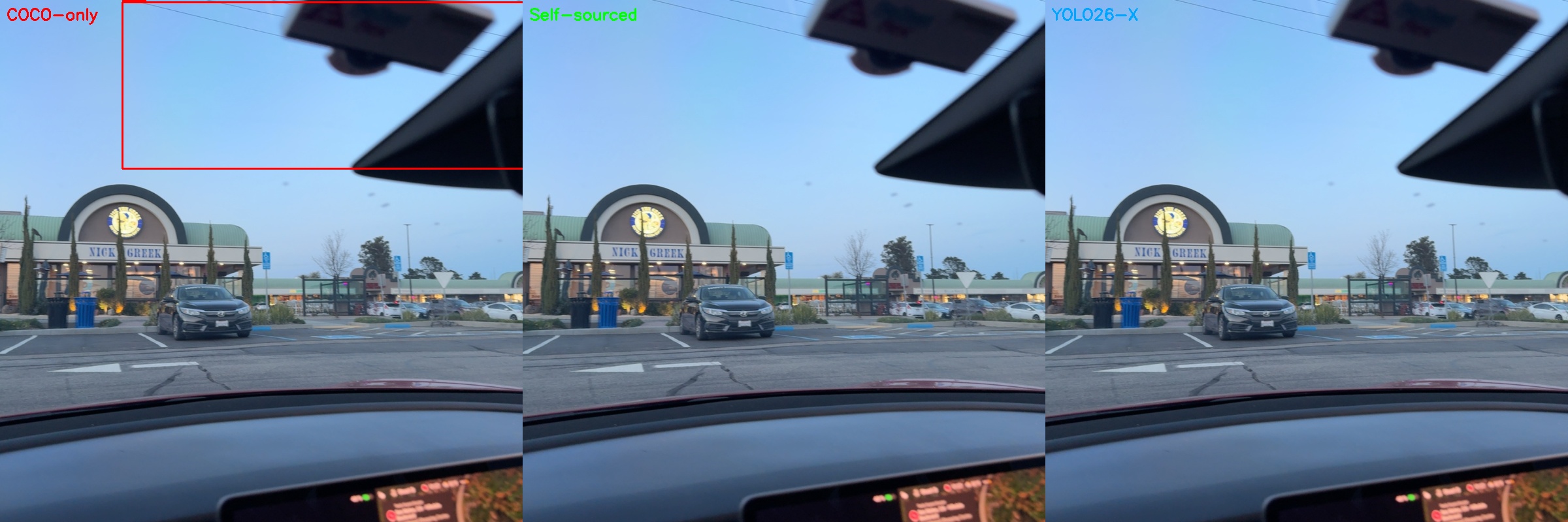 False positive comparison - COCO-only model detects a building as aircraft